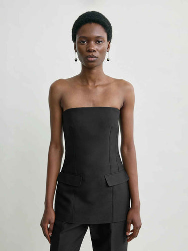 TOTEME Mujer Barcelona Top Crepé Strapless color Negro sku 703-002514 01 - Foto 4