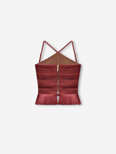 PatBo Mujer Barcelona Top Flecos Amber color Terracota sku 703-002516 01 - Foto 3