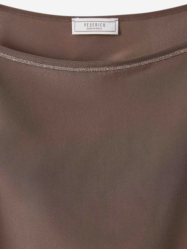 Peserico Mujer Barcelona Camiseta Tirantes Seda color Marrón sku 703-002520 02 - Foto 3