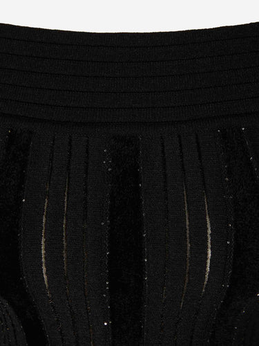 Balmain Mujer Barcelona Top Punto Lentejuelas color Negro sku 703-002528 01 - Foto 3