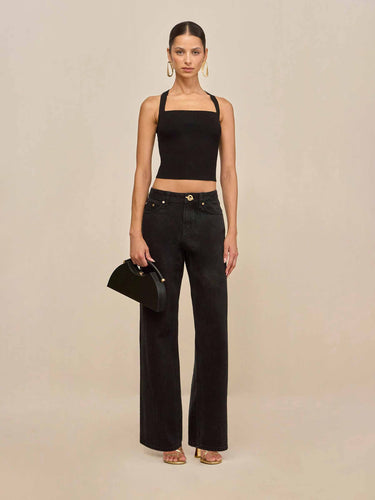 Cult Gaia Mujer Barcelona Top Punto Crawford color Negro sku 703-002530 01 - Foto 1