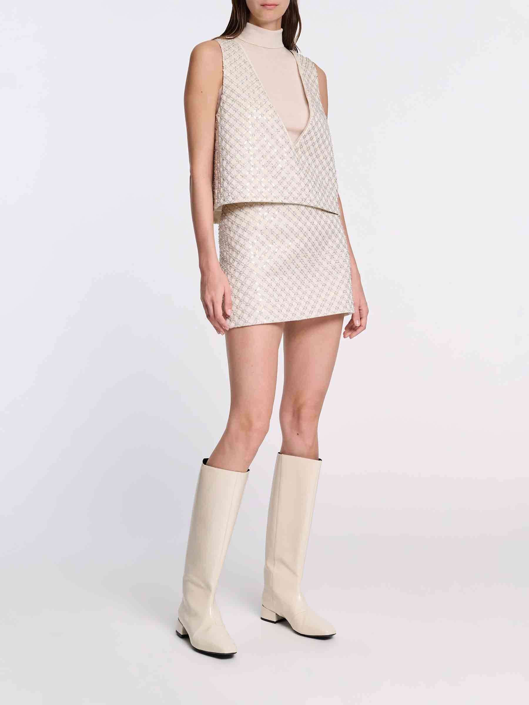 Dorothee Schumacher Mujer Barcelona Top Sparkling color Crema sku 703-002538 01 - Foto 2