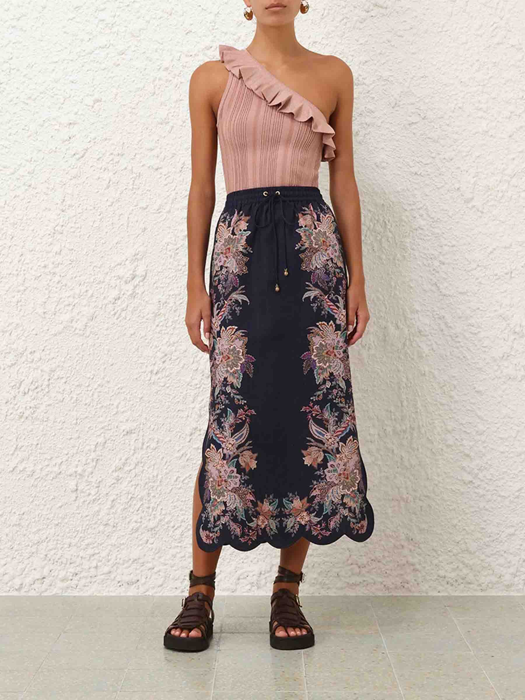 Zimmermann Mujer Barcelona Top Volante Lucky color Rosa Palo sku 703-002540 01 - Foto 2