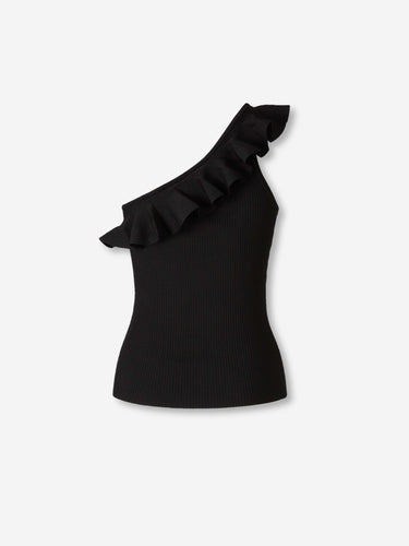 Zimmermann Mujer Barcelona Top Asimétrico Volantes color Negro sku 703-002542 01 - Foto 2