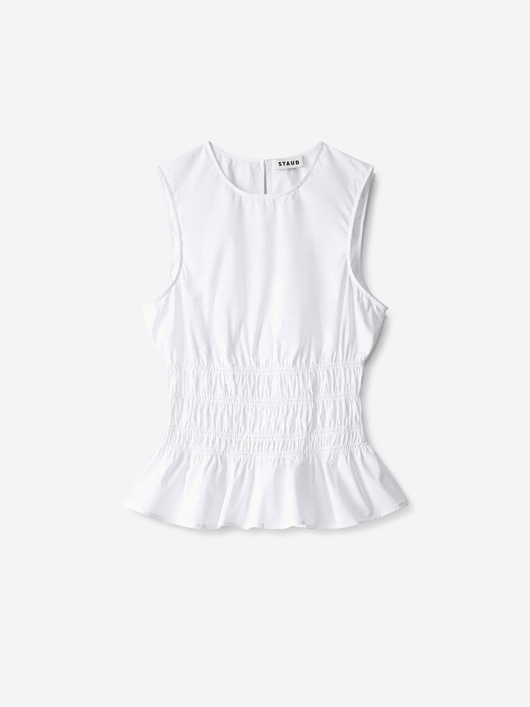 Staud Mujer Barcelona Top Culver color Blanco sku 703-002544 01 - Foto 1