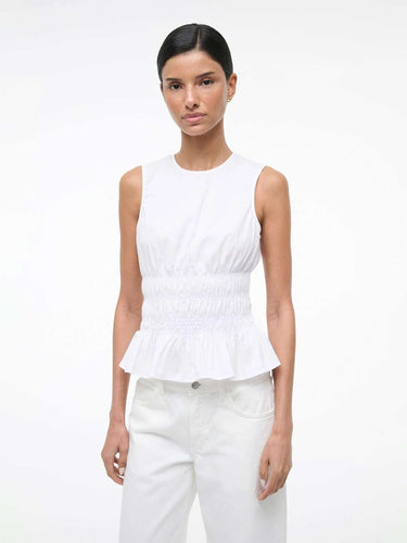 Staud Mujer Barcelona Top Culver color Blanco sku 703-002544 01 - Foto 2
