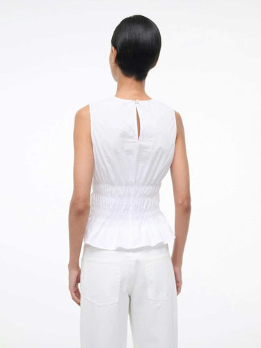 Staud Mujer Barcelona Top Culver color Blanco sku 703-002544 01 - Foto 3