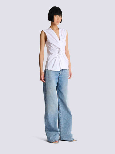 Balmain Mujer Barcelona Top Drapeado color Blanco sku 703-002546 01 - Foto 2
