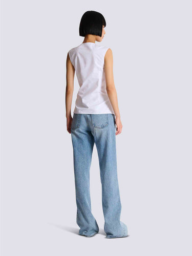 Balmain Mujer Barcelona Top Drapeado color Blanco sku 703-002546 01 - Foto 3