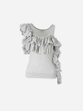 Dries Van Noten Mujer Barcelona Top Volantes color Gris Claro sku 703-002553 01 - Foto 1