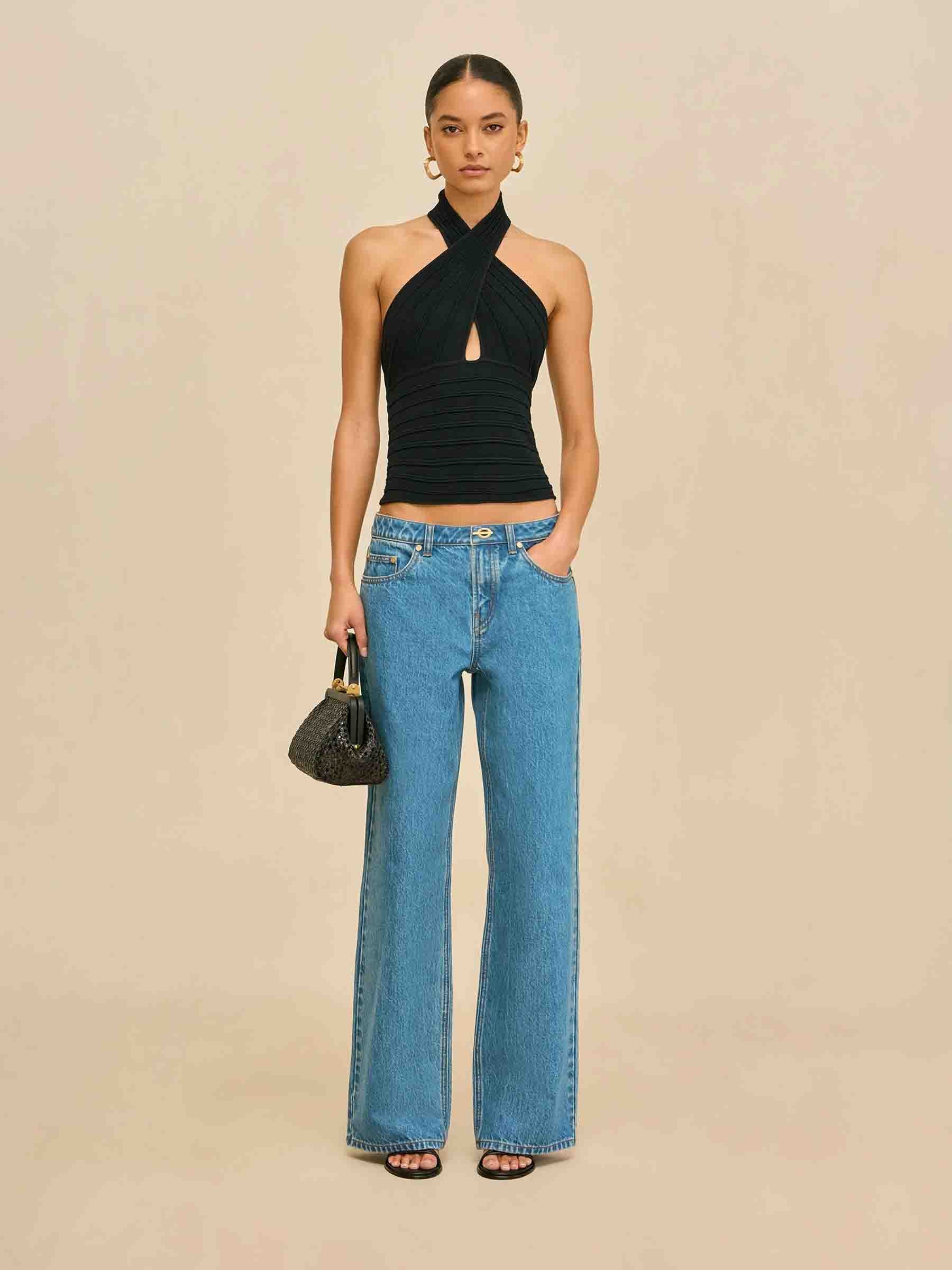 Cult Gaia Mujer Barcelona Top Punto Kanta color Negro sku 703-002561 01 - Foto 2