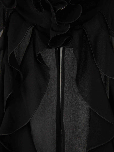 McQueen Mujer Barcelona Top Seda Transparente color Negro sku 703-002567 01 - Foto 3
