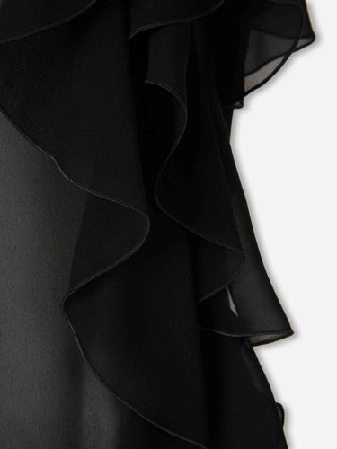 McQueen Mujer Barcelona Top Seda Transparente color Negro sku 703-002567 01 - Foto 4