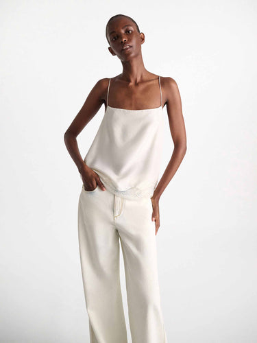 Dorothee Schumacher Mujer Barcelona Top Lencero Seda color Blanco sku 703-002574 01 - Foto 2