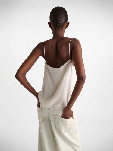 Dorothee Schumacher Mujer Barcelona Top Lencero Seda color Blanco sku 703-002574 01 - Foto 4