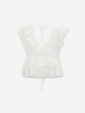 Dorothee Schumacher Mujer Barcelona Top Volantes Algodón color Blanco sku 703-002575 01 - Foto 1