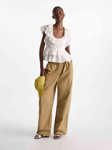 Dorothee Schumacher Mujer Barcelona Top Volantes Algodón color Blanco sku 703-002575 01 - Foto 2