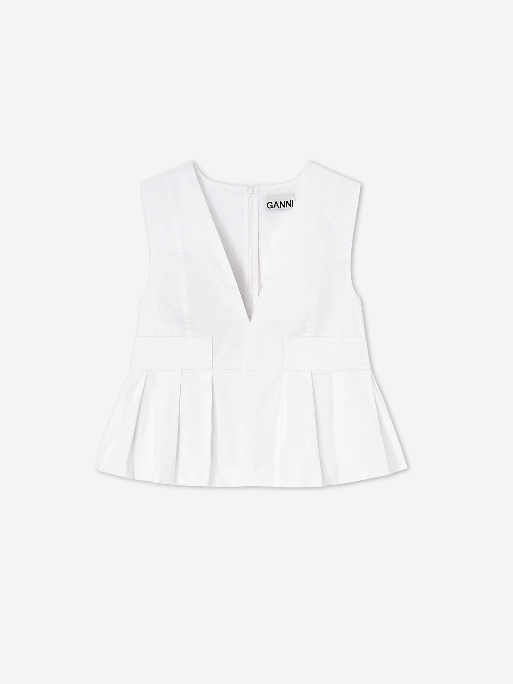 Ganni Mujer Barcelona Blusa Péplum algodón color Blanco sku 703-002581 01 - Foto 1