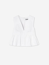 Ganni Mujer Barcelona Blusa Péplum algodón color Blanco sku 703-002581 01 - Foto 1