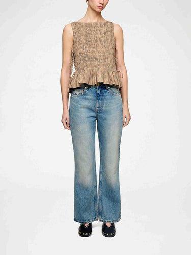 Ganni Mujer Barcelona Blusa Péplum algodón color Leopardo sku 703-002582 01 - Foto 2