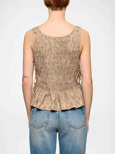 Ganni Mujer Barcelona Blusa Péplum algodón color Leopardo sku 703-002582 01 - Foto 4