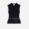 Ganni Mujer Barcelona Top Sin Mangas Con Flores de Ganchillo color Negro sku 703-002583 01 - Foto 1