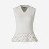 Ganni Mujer Barcelona Top Sin Mangas Con Flores de Ganchillo color Blanco sku 703-002583 02 - Foto 1