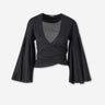 Jacquemus Mujer Barcelona Top Cropped con Manga Acampanada color Negro sku 703-002591 01 - Foto 1