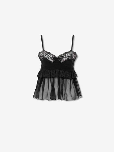 Chloé Mujer Barcelona Top Tirantes Encaje color Negro sku 703-002598 01 - Foto 1