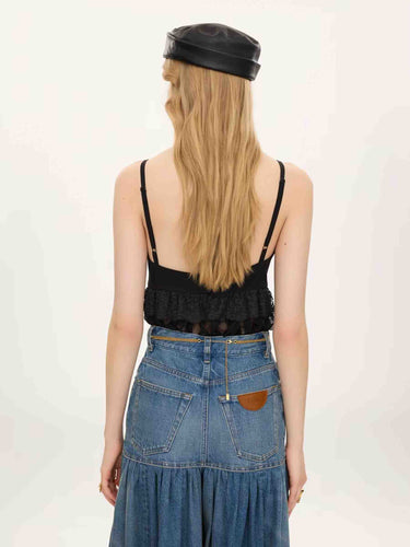 Chloé Mujer Barcelona Top Tirantes Encaje color Negro sku 703-002598 01 - Foto 3