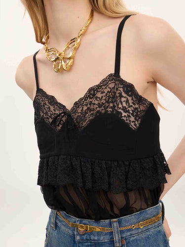 Chloé Mujer Barcelona Top Tirantes Encaje color Negro sku 703-002598 01 - Foto 4