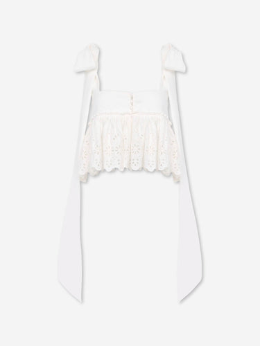 Chloé Mujer Barcelona Top Cropped Tirantes color Blanco sku 703-002599 01 - Foto 1