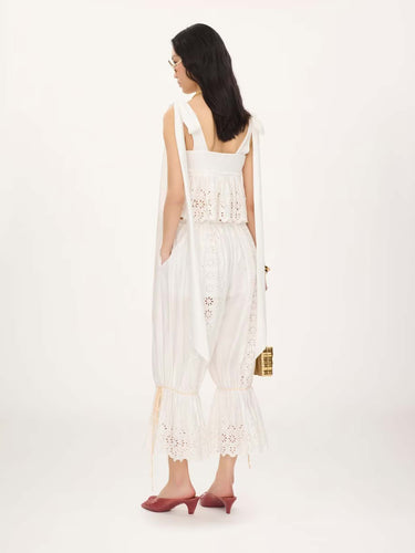 Chloé Mujer Barcelona Top Cropped Tirantes color Blanco sku 703-002599 01 - Foto 3