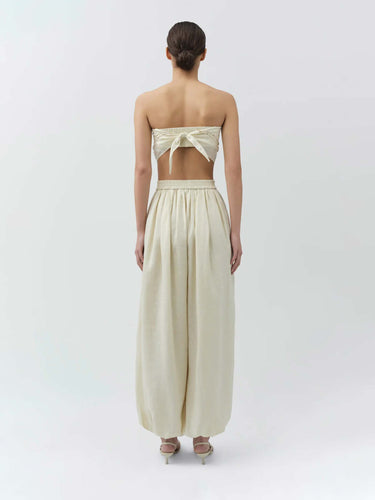Simkhai Mujer Barcelona Top Lino Lahni color Beige sku 703-002610 01 - Foto 3
