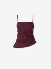 Simkhai Mujer Barcelona Top Fruncido color Burdeos sku 703-002611 01 - Foto 1