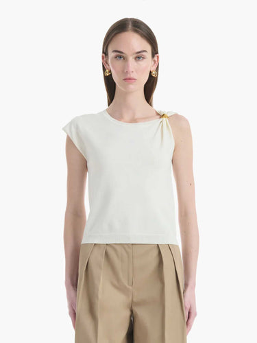Altuzarra Mujer Barcelona Top Punto Rinaldi color Marfil sku 703-002612 01 - Foto 3