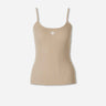 Courrèges Reedition Mujer Barcelona Top Tirantes Canalé color Camel sku 703-002617 01 - Foto 1