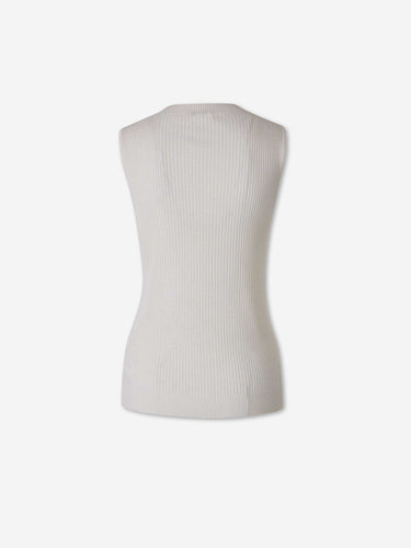 Peserico Mujer Barcelona Top Fino Canalé color Crema sku 703-002622 01 - Foto 2