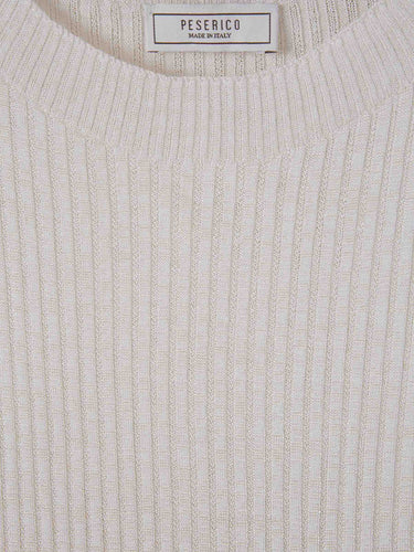 Peserico Mujer Barcelona Top Fino Canalé color Crema sku 703-002622 01 - Foto 3