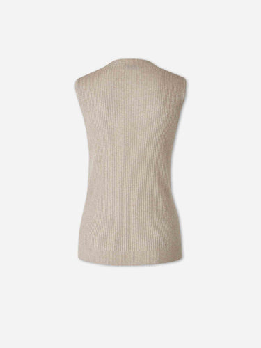 Peserico Mujer Barcelona Top Fino Canalé color Camel sku 703-002622 02 - Foto 2
