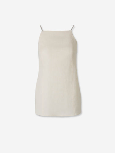 Peserico Mujer Barcelona Top Tirantes Lino color Beige sku 703-002623 01 - Foto 1