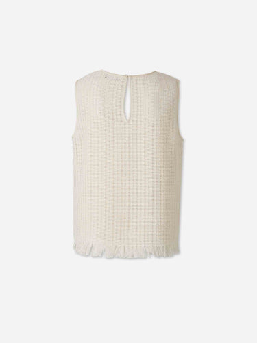 Peserico Mujer Barcelona Top Tirantes Flecos color Beige sku 703-002624 01 - Foto 2