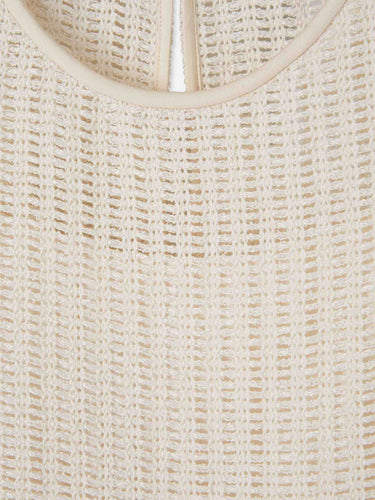 Peserico Mujer Barcelona Top Tirantes Flecos color Beige sku 703-002624 01 - Foto 3
