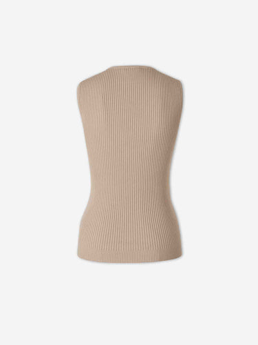 Peserico Mujer Barcelona Top Canalé color Camel sku 703-002625 01 - Foto 2