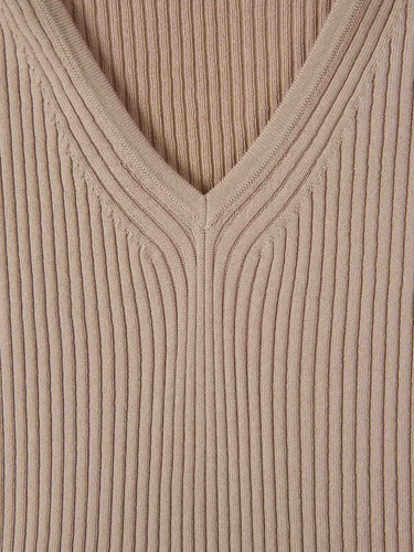 Peserico Mujer Barcelona Top Canalé color Camel sku 703-002625 01 - Foto 3