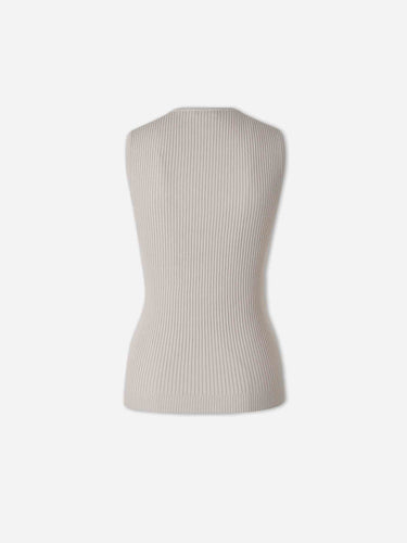 Peserico Mujer Barcelona Top Canalé color Taupe sku 703-002625 02 - Foto 2