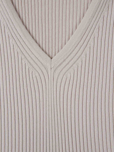 Peserico Mujer Barcelona Top Canalé color Taupe sku 703-002625 02 - Foto 3