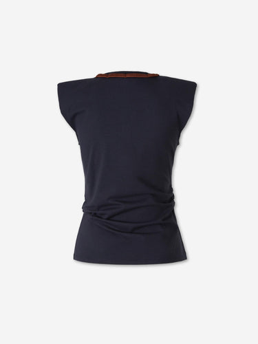 Dorothee Schumacher Mujer Barcelona Camiseta Lisa Lazo color Azul Noche sku 703-002626 01 - Foto 2