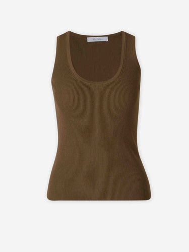 Max Mara Mujer Barcelona Top Tirantes Canalé color Verde Militar sku 703-002627 01 - Foto 1