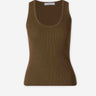 Max Mara Mujer Barcelona Top Tirantes Canalé color Verde Militar sku 703-002627 01 - Foto 1